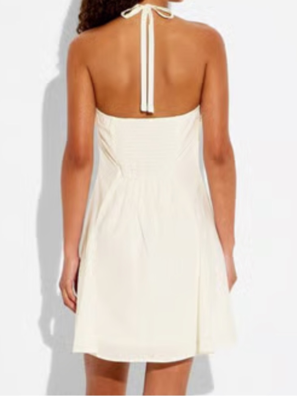 Halter Button-Front Mini Dress - Picture 3 of 3
